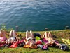 Pohoda na břehu Bledského jezera